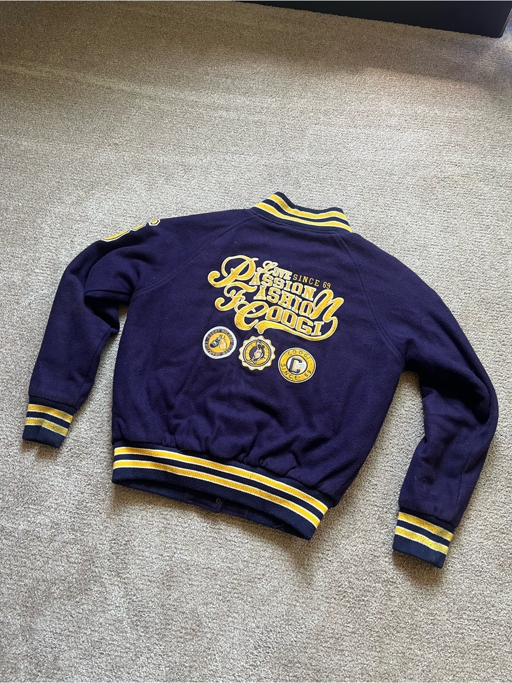VTG 00’s / Y2K COOGI Purple & Gold Varsity Jacket - Picture 6 of 8